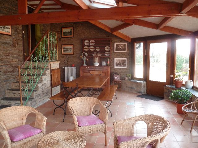 Intérieur de la véranda, chambre d'hôtes Saint Jacob